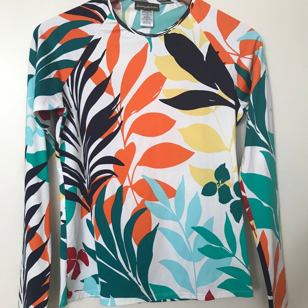 Tommy Bahama women's tropical print rash guard size small